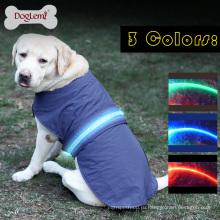 LED безопасности собака жилет куртка плащ зимняя одежда для животных